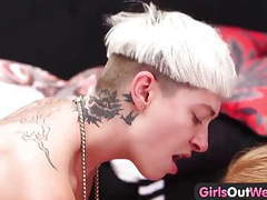 AlphaTeenies presents: Girls out west - three hairy lesbians rimjobs and licking