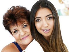 AlphaTeenies presents: Old and young lesbian pussy licking