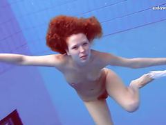 AlphaTeenies presents: Matrosova hot ginger pussy in the pool