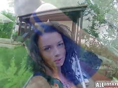 AlphaTeenies presents: Allinternal anal creampie for hot brunette who loves a rough