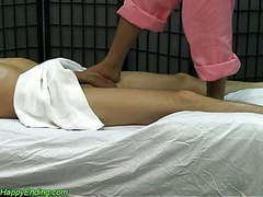 AlphaTeenies presents: Hidden cam ashiatsu massage with foot.hand happy ending
