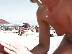 AlphaTeenies presents: Naomi1 blowjob on a beach
