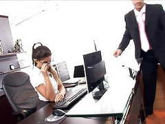 AlphaTeenies presents: Horny secretary fucked on her desk in lingerie