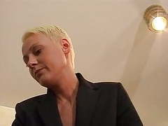 AlphaTeenies presents: Short hair blonde fraulein boss