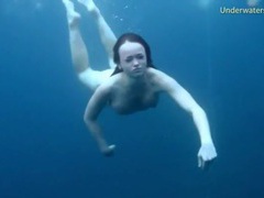 AlphaTeenies presents: Three ladies get naked swimming in the ocean