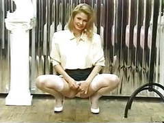 AlphaTeenies presents: Blonde spreads her legs to show off her pussy and ass