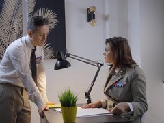 AlphaTeenies presents: Rebecca volpetti wearing nylon stockings getting fucked hard