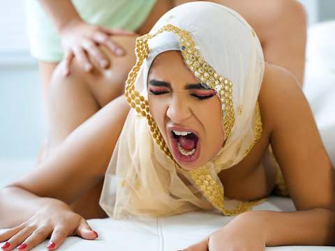 AlphaTeenies presents: Muslim cutie with juicy tits babi star bends over and takes fat cock in her ass - hijab hookup