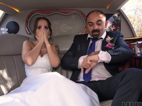 AlphaTeenies presents: Busty bride jennifer mendez gets ass fucked in back of the limo