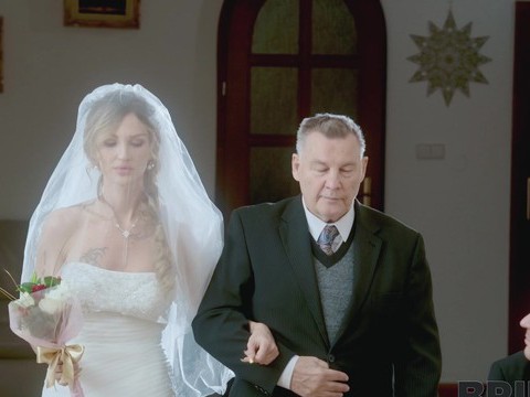 AlphaTeenies presents: Newly wedded bride olivia sparkle gives head and gets fucked