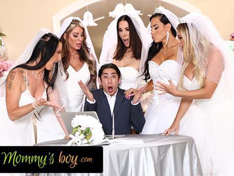 AlphaTeenies presents: Mommy's boy - furious milf brides reverse gangbang hung wedding planner for wedding planning mistake