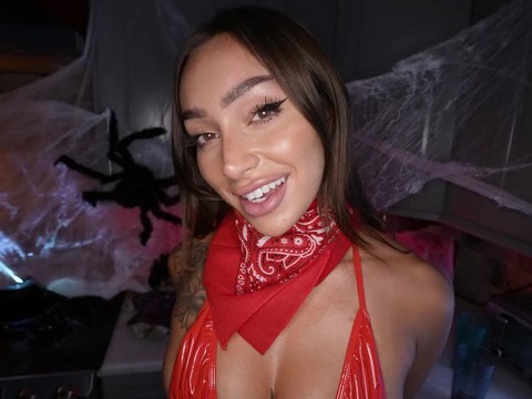 AlphaTeenies presents: Tattooed sisi rose wearing red lingerie gets fucked hard