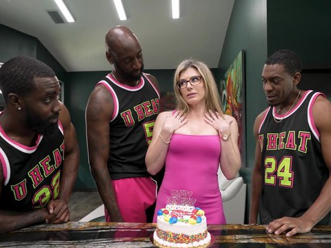 AlphaTeenies presents: Interracial gangbang with a horny blonde babe - cory chase