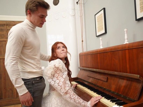 AlphaTeenies presents: Redhead pianist goes nuts for my hard dick after practice