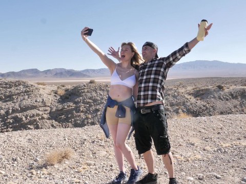 AlphaTeenies presents: Amber moore enjoys while giving her lover a good blowjob