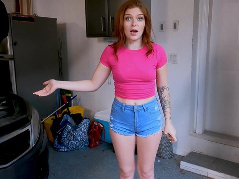 AlphaTeenies presents: Redhead katerina deville with hot ass sucking a dick - hd