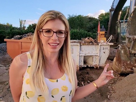 AlphaTeenies presents: Outdoors video of sexy blonde wife cory chase with glasses