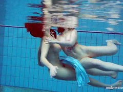AlphaTeenies presents: Girls in elegant dresses swimming underwater