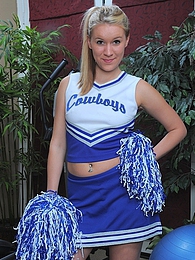 AlphaTeenies presents: Cheerleader Kristi Kay drops pompoms and gets naked