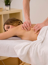 AlphaTeenies presents: Small breasted Zoe Doll gets fucked by her hot and horny masseuse