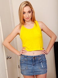 AlphaTeenies presents: Perky breasted Zoey Parker fingering her tight pussy