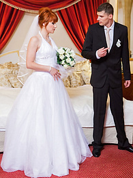 AlphaTeenies presents: Redhead Czech bride Lucy Bell getting double fucked on her wedding day