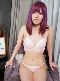 AlphaTeenies presents: Asian girl Shiori Fujimori displays her petite tiny tits and unveils her complete nakedness in a solo